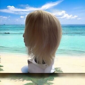 Wigsbuy wig blond shoulder length NWT feel like human hair ready to cut …